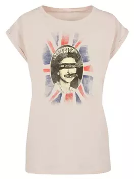 Футболка F4NT4STIC Extended Shoulder T-Shirt Sex Pistols God Save The Queen, цвет Whitesand
