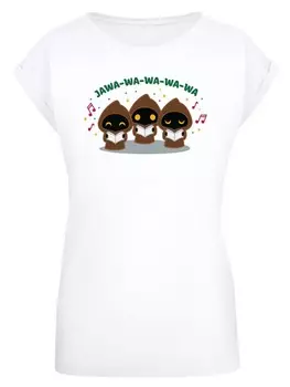 Футболка F4NT4STIC Extended Shoulder T-Shirt Star Wars Jawa-Wa-Wa, белый