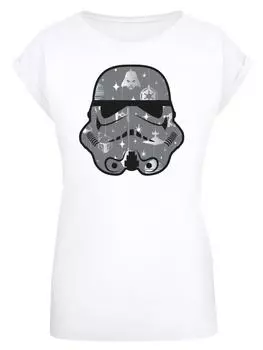 Футболка F4NT4STIC Extended Shoulder T-Shirt Star Wars Trooper XMAS, белый