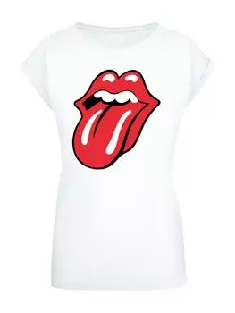 Футболка F4NT4STIC Extended Shoulder T-Shirt The Rolling Stones Zunge, белый