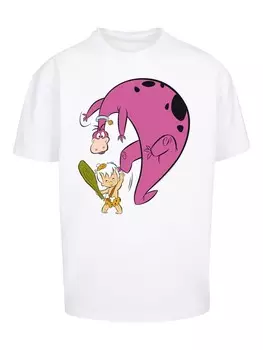 Футболка F4NT4STIC Familie Feuerstein Bamm Bamm And Dino, белый