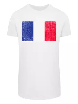 Футболка F4Nt4Stic FRANCE FRANKREICH FLAGGE DISTRESSED, белый