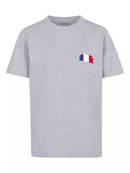 Футболка F4Nt4Stic FRANCE FRANKREICH FLAGGE FAHNE, серый