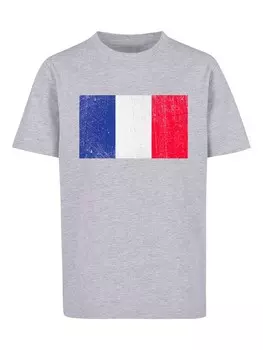 Футболка F4Nt4Stic Frankreich Flagge, пестрый серый