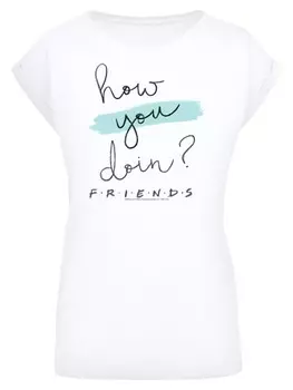 Футболка F4NT4STIC FRIENDS How You Doin? Handwriting, белый