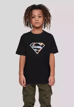 Футболка F4NT4STIC "Футболка DC Comics Superman Floral Logo Superhero", унисекс для детей, товары премиум-класса, для мальчиков, для девочек, с принтом, черный