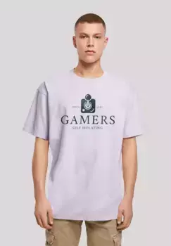 Футболка F4NT4STIC "Gamers Self-Isolating Retro Gaming SEVENSQUARED", принт, цвет Lilac