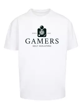 Футболка F4NT4STIC Gamers Self Isolating Retro Gaming SEVENSQUARED, белый