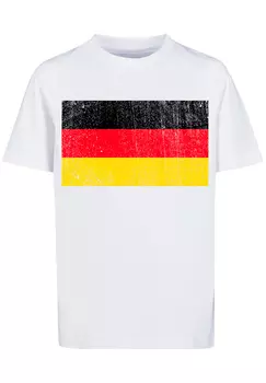 Футболка F4NT4STIC Germany Deutschland Flagge distressed, белый