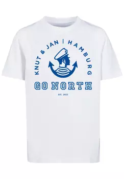 Футболка F4NT4STIC Go North Knut & Jan Hamburg Logo, белый
