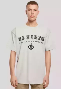 Футболка F4NT4STIC "Go North Knut & Jan Hamburg", принт, цвет Lightasphalt