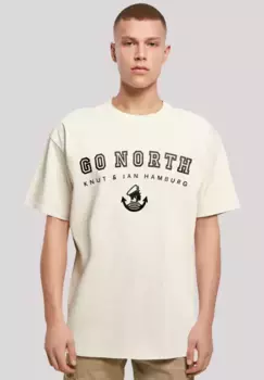 Футболка F4NT4STIC "Go North Knut & Jan Hamburg", принт, цвет Sand