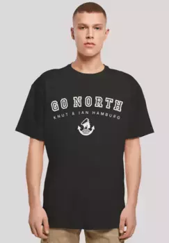 Футболка F4NT4STIC "Go North Knut & Jan Hamburg", принт, черный