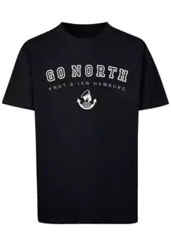 Футболка F4NT4STIC "Go North Knut & Jan Hamburg", принт, черный