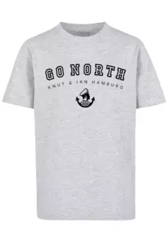 Футболка F4NT4STIC "Go North Knut & Jan Hamburg", принт, серый