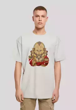 Футболка F4NT4STIC "Happy Cyber Buddha CYBERPUNK STYLES", принт, цвет Lightasphalt