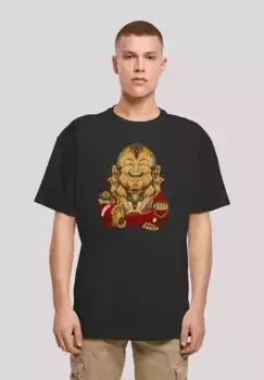 Футболка F4NT4STIC "Happy Cyber Buddha CYBERPUNK STYLES", принт, черный