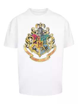 Футболка F4NT4STIC Harry Potter Distressed Hogwarts Crest, белый