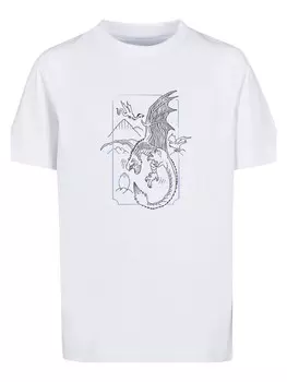 Футболка F4NT4STIC Harry Potter Dragon Line Art, белый