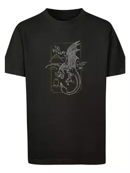 Футболка F4NT4STIC Harry Potter Dragon Line Art, черный