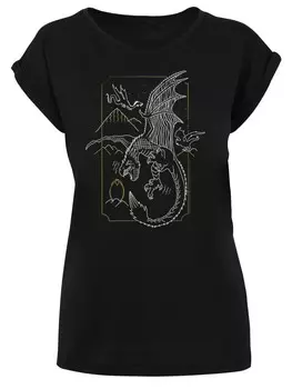 Футболка F4NT4STIC Harry Potter Dragon Line Art, черный