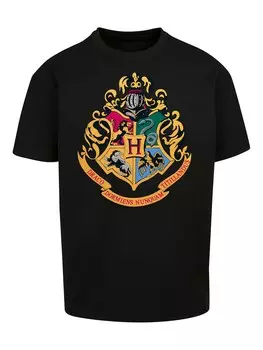 Футболка F4Nt4Stic Harry Potter Hogwarts Crest Gold, черный