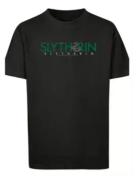 Футболка F4NT4STIC Harry Potter Slytherin Text, черный