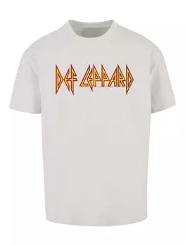 Футболка F4NT4STIC Heavy Oversize T-Shirt Def Leppard Shatter Logo, цвет lightasphalt