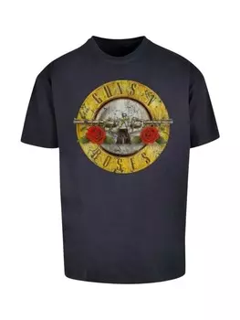 Футболка F4NT4STIC Heavy Oversize T-Shirt Guns 'n' Roses Vintage Logo Black, цвет marineblau