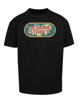 Футболка F4NT4STIC Heavy Oversize T-Shirt Sesamstrae Jungle Logo, черный