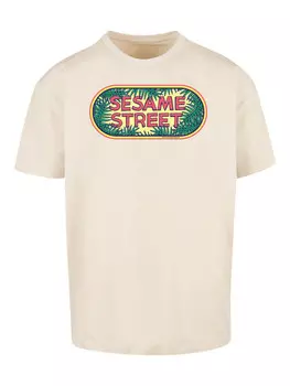 Футболка F4NT4STIC Heavy Oversize T-Shirt Sesamstrae Jungle Logo, песочный