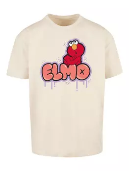 Футболка F4NT4STIC Heavy Oversize T-Shirt Sesamstrae Elmo NO, песочный