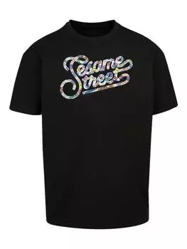 Футболка F4NT4STIC Heavy Oversize T-Shirt Sesamstrae Coloured lettering, черный