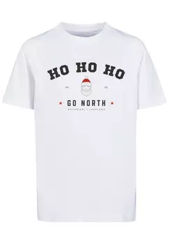 Футболка F4NT4STIC Ho Ho Ho Santa Claus Weihnachten, белый