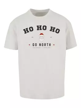 Футболка F4Nt4Stic HO HO HO SANTA CLAUS, светло-серый