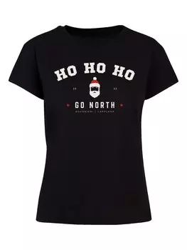 Футболка F4Nt4Stic HO HO HO SANTA CLAUS WEIHNACHTEN, черный