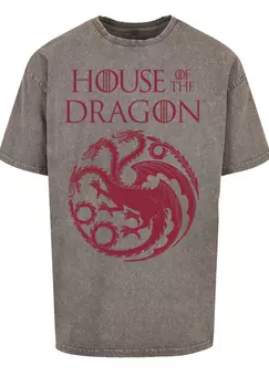 Футболка F4NT4STIC House Of The Dragon Targaryen Crest Logo, цвет Asphalt