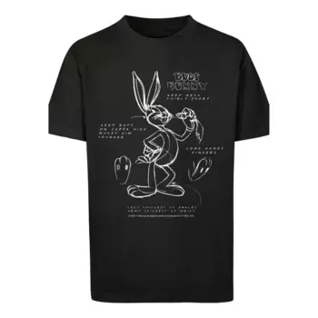 Футболка F4NT4STIC «Инструкции по рисованию Багза Банни из Looney Tunes», принт, черный