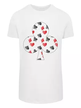 Футболка F4Nt4Stic KARTENSPIEL KREUZ HERZ KARO PIK POKER, белый
