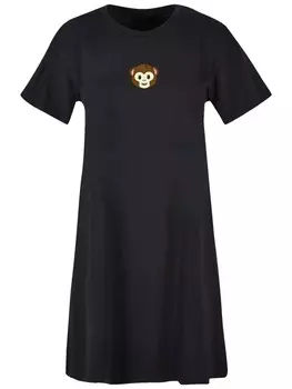 Футболка F4NT4STIC Kleid emoji couture smiling monkey furry face, черный