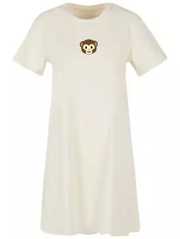 Футболка F4NT4STIC Kleid emoji couture smiling monkey furry face, цвет whitesand