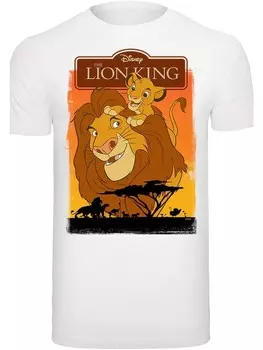 Футболка F4NT4STIC Knig der Lwen Simba und Mufasa, белый