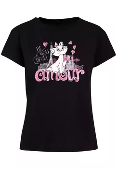 Футболка F4NT4STIC Ladies Box Tee Disney Aristocats Amour, черный