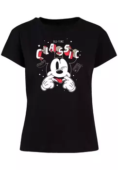 Футболка F4NT4STIC Ladies Box Tee Disney Micky Maus All Time Classic, черный