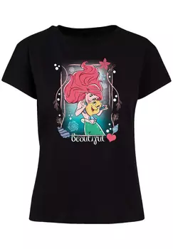 Футболка F4NT4STIC Ladies Box Tee Disney Princesses Ariel Beautiful, черный