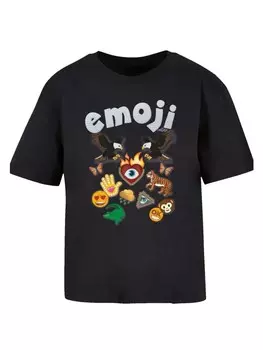 Футболка F4NT4STIC Ladies Everyday Tee emoji couture logo with icons, черный