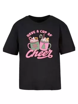 Футболка F4NT4STIC Ladies Everyday Tee Have a Cup of Cheer Weihnachten, черный