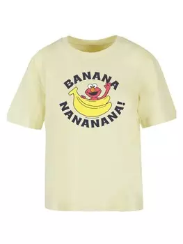 Футболка F4NT4STIC Ladies Everyday Tee Sesamstrae Elmo Banana, цвет softyellow