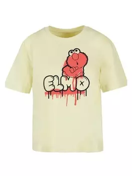 Футболка F4NT4STIC Ladies Everyday Tee Sesamstrae Elmo Graffiti, цвет softyellow