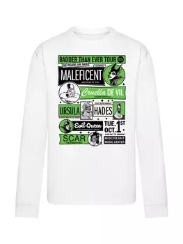 Футболка F4NT4STIC Langarm T-Shirt Disney Bsewichte Are Back, белый